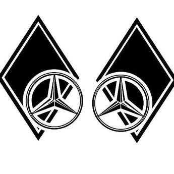 stickers MERCEDES losanges étoiles décalé