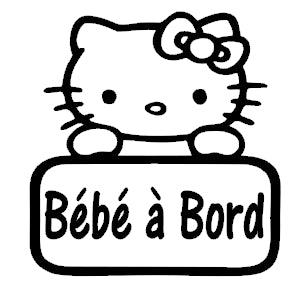 Stickers Bébé à bord hello kitty