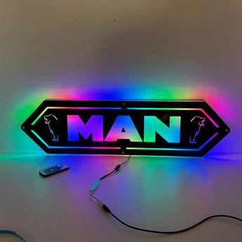 Fond de Cabine Lumineux MAN Trucks avec Logo pour Chauffeur Routier
