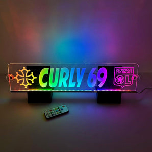 Plaque lumineuse camion gravée personnalisée – Enseigne LED pare-brise cabine