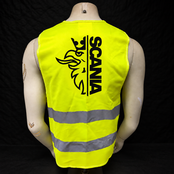 Gilet jaune Scania Griffon haute visibilité – Logo noir devant et dos