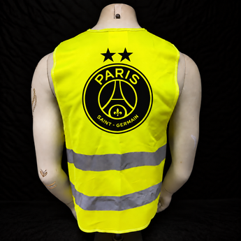 Gilet jaune personnalisé PSG Haute visibilité