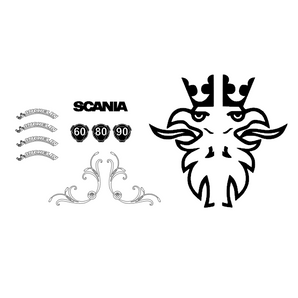 Sticker petite planche Scania pour Rc.