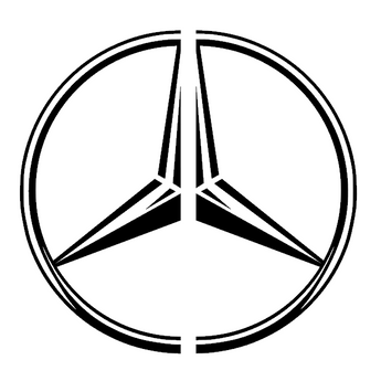 Sticker camion MERCEDES Demi logos décors fenêtre
