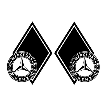 Sticker camion MERCEDES Losanges laurier autocollant décoratif