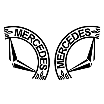 Sticker décors de fenêtre demi Mercedes