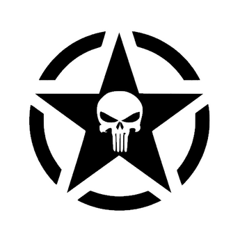 Stickers étoile Punisher Jeep