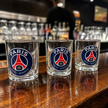 Verres PSG (Lot de 3) Style Football Paris Verres Personnalisés Supporter