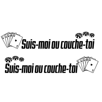Décors de fenêtre camion SUIS MOI OU COUCHE TOI - Stick Olivier