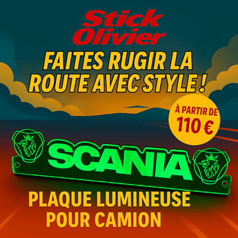 Enseigne lumineuse gravée SCANIA