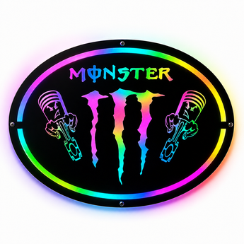 Fond de cabine camion LUMINEUX ovale MONSTER