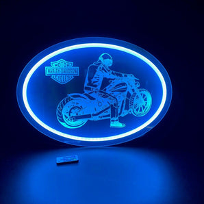 Fond de cabine camion miroir LUMINEUX HARLEY - Stick Olivier