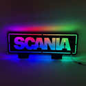 Plaque Lumineuse Scania V8 Pour Cabine - LED RGBW, Télécommande - Alimentation 5V/12V/24V - Effet Miroir, 50x50cm - 6