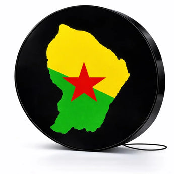 Fond de Cabine Lumineux Guyane 45×45 cm – Déco LED Chauffeur Routier