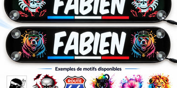Plaque camion personnalisée prénom et logos au choix – Stick Olivier