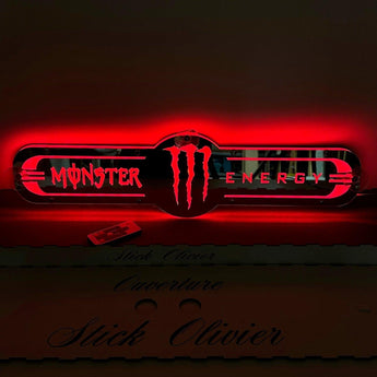 Plaque lumineuse décor MONSTER pour Pare-Brise - Stick Olivier