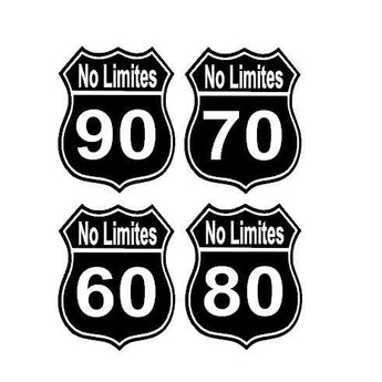 Sticker ROUTE 66 disques limitation de vitesse