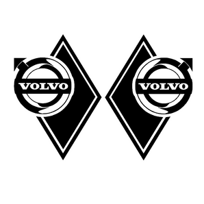 stickers Volvo losanges logo new décalé