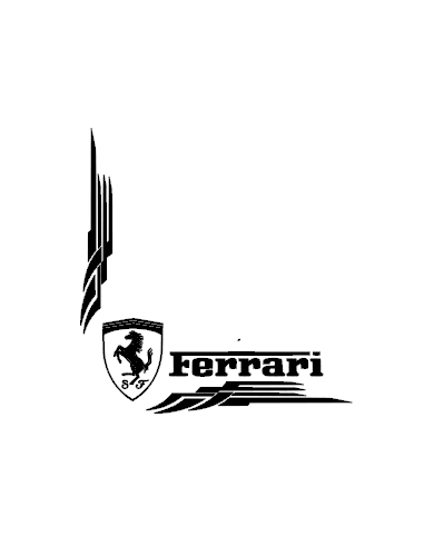 1 Planche de 11 Stickers Autocollants Ferrari