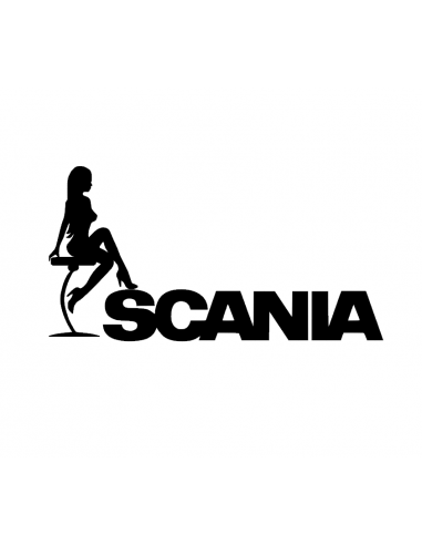 Stickers SCANIA écriture pin up