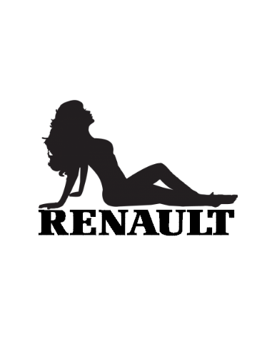 Stickers RENAULT écriture pin up