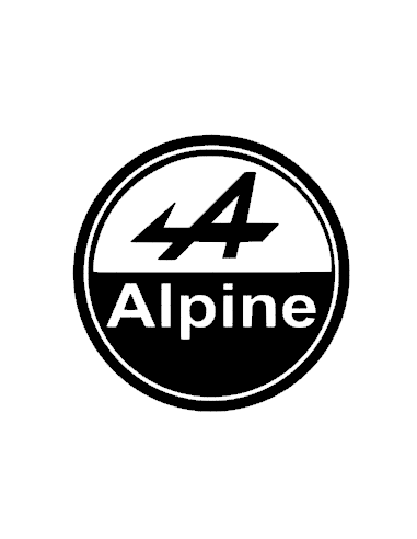 rouge Alpine Autocollant Sticker Alpine couleur taille choix Taille:8 cm couleur 