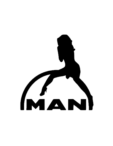 Stickers MAN pin up