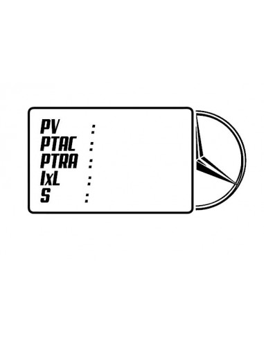 Stickers Plaque de tare Mercedes