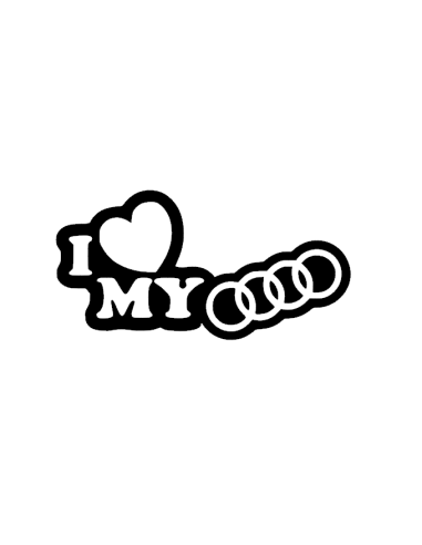 Sticker Audi my love