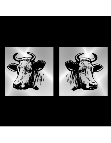 Enseignes lumineuses de coin de pare-brise tête de vache de 15x15