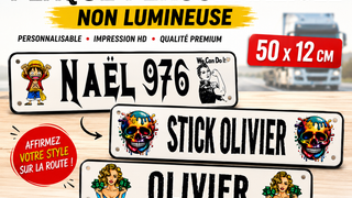 Plaque camion personnalisée