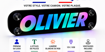 Plaque LED RGBW multicolore personnalisée pour camion