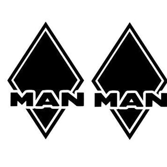 stickers losanges MAN écriture décalé