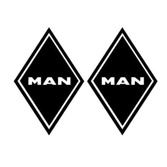 stickers losanges MAN écriture