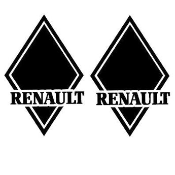 stickers losanges RENAULT écriture décalé