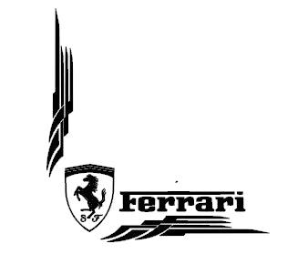 Stickers décors de fenêtres FERRARI