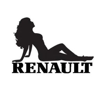 Stickers RENAULT écriture pin up