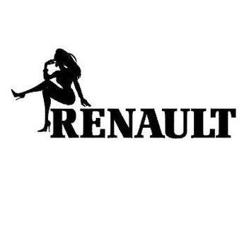 Stickers RENAULT écriture pin up BIS