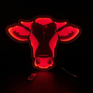 Fond de cabine lumineux décoration TETE DE VACHE