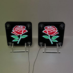 Enseignes lumineuses de coin de pare-brise ROSE