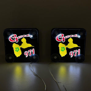Enseignes lumineuses de coin de pare-brise La Guadeloupe