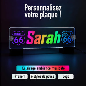 Plaque lumineuse camion gravée personnalisée – Enseigne LED pare-brise cabine
