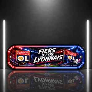 Plaque LED Camion Olympique Lyonnais Nouvelle Génération – Enseigne Lumineuse Foot Supporter Chauffeur Routier