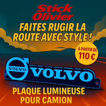 Enseigne lumineuse gravée VOLVO - Stick Olivier