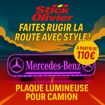Enseigne lumineuse gravée MERCEDES - Stick Olivier