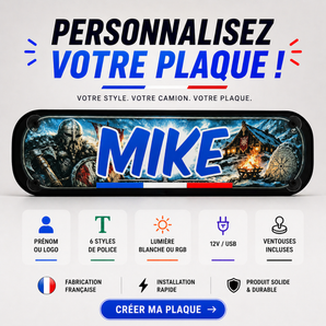 Plaque Lumineuse Camion L’Excellence – Enseigne  Personnalisée Hors du Commun