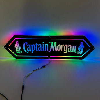Fond de Cabine Losange Lumineux LED Chauffeur Routier  Style Captain Morgan  Décoration Intérieure Camion