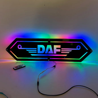 Fond de Cabine Lumineux DAF Trucks  Modèle Signature avec Logo  Chauffeur Routier