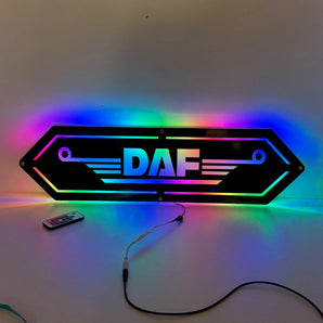 Fond de Cabine Lumineux DAF Trucks  Modèle Signature avec Logo  Chauffeur Routier