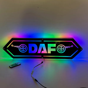 Fond de Cabine Lumineux DAF Trucks avec Logo pour Chauffeur Routier